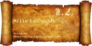 Mille László névjegykártya