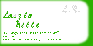 laszlo mille business card